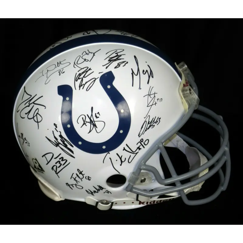 2006 Indianapolis Colts Super Bowl Champs Team Signed Helmet Peyton Manning JSA