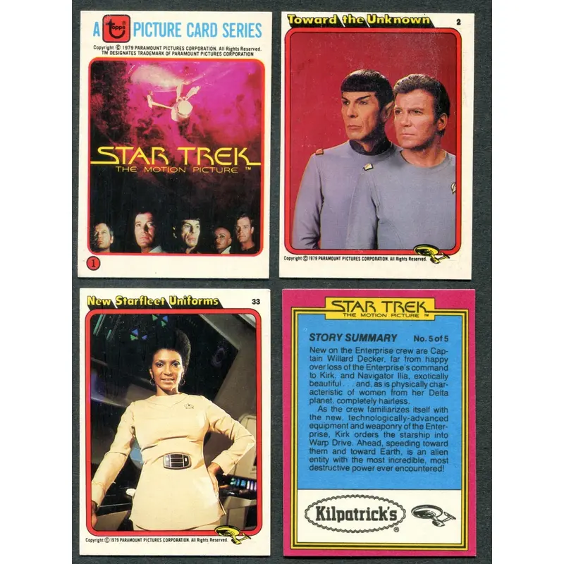 1979 Topps Star Trek Complete Set (33) (Kilpatrick's Bread) NM/MT