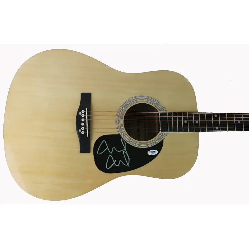Mike McCready Pearl Jam Authentic Signed Natural Acoustic Guitar PSA #AB83866