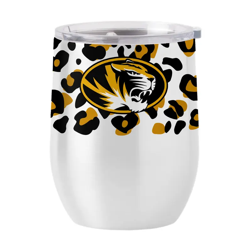 Missouri 16oz Leopard Stainless Curved Beverage