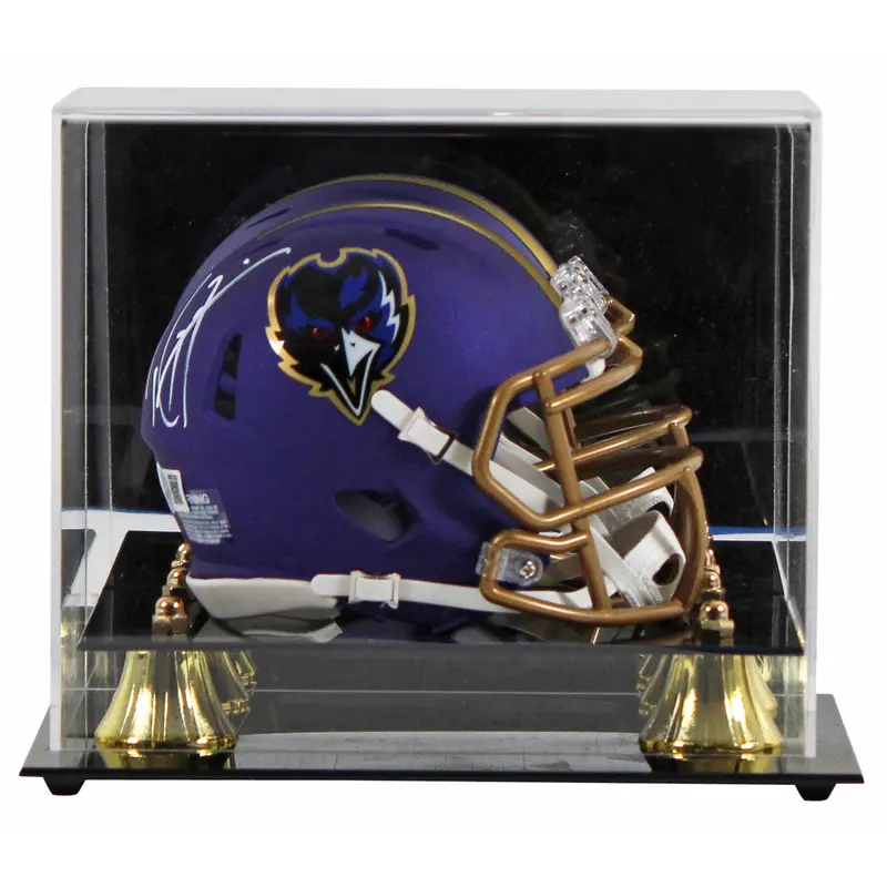 Ravens Ray Lewis Signed 2024 On-Field Alt Speed Mini Helmet W/ Case BAS Witness