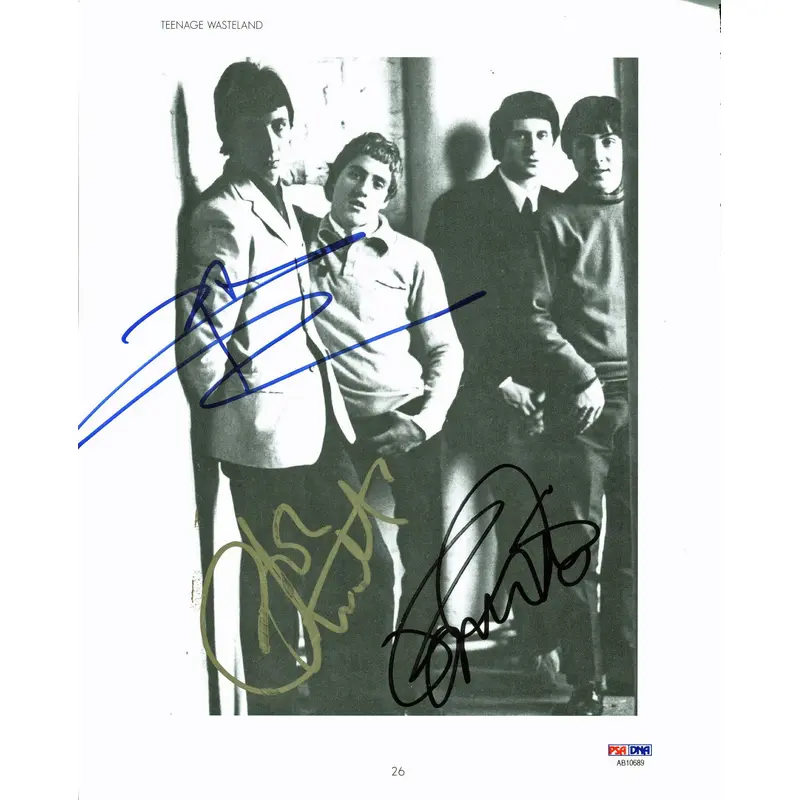 The Who (3) Townshend, Entwistle & Daltrey Signed 9x11.5 Magazine Page PSA/DNA