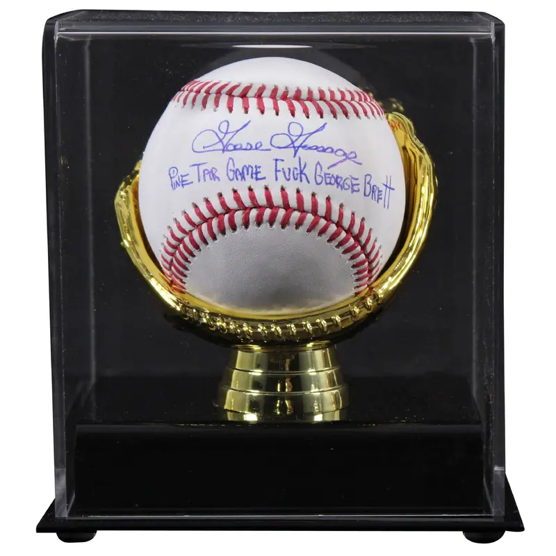 Yankees Goose Gossage "Pine Tar Game" Signed Oml Baseball w/ Case BAS Witness