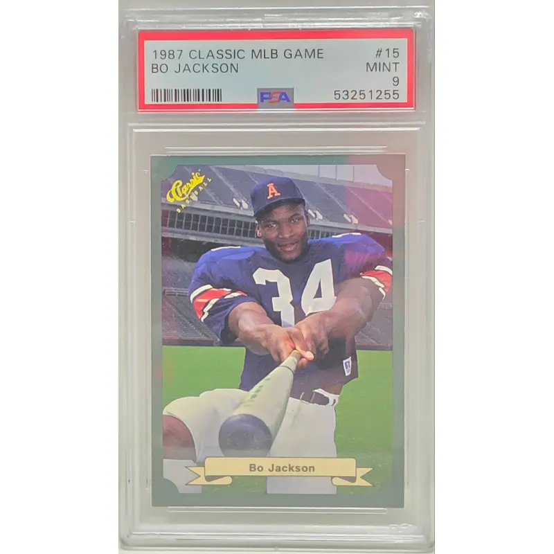 Bo Jackson 1987 Classic MLB Game Green Back #15 PSA 9 Mint