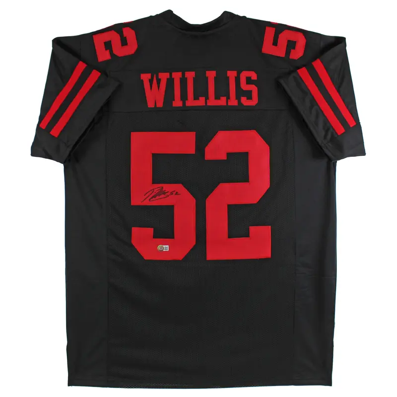 Patrick Willis Authentic Signed Black Pro Style Jersey Autographed BAS Witnessed