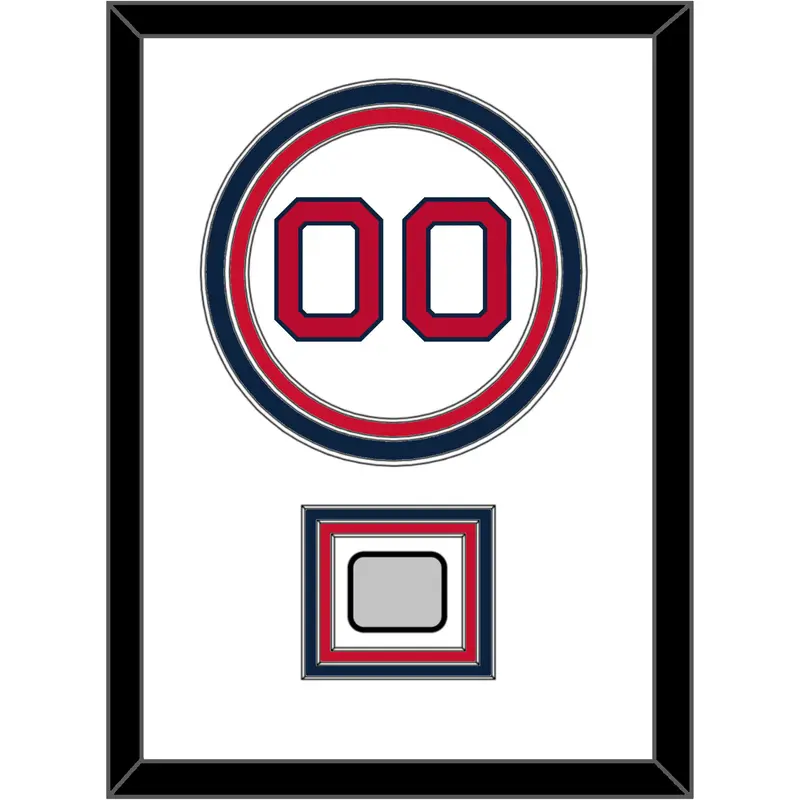 Boston Number & World Series Champions Patch - Home White - Triple Mat 1