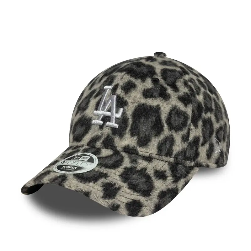 LA Dodgers Womens MLB Cosy Animal Grey Leopard 9FORTY Adjustable Cap