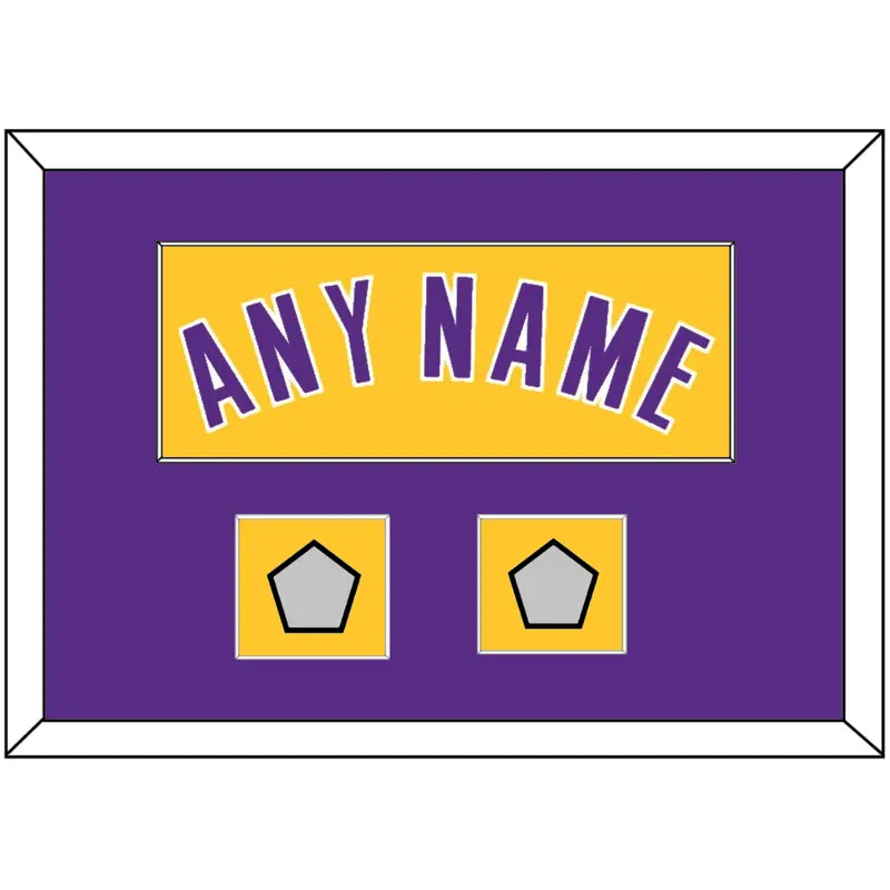 Los Angeles Name & 2 Finals Patches - Home Yellow (1999-2018) - Single Mat 3