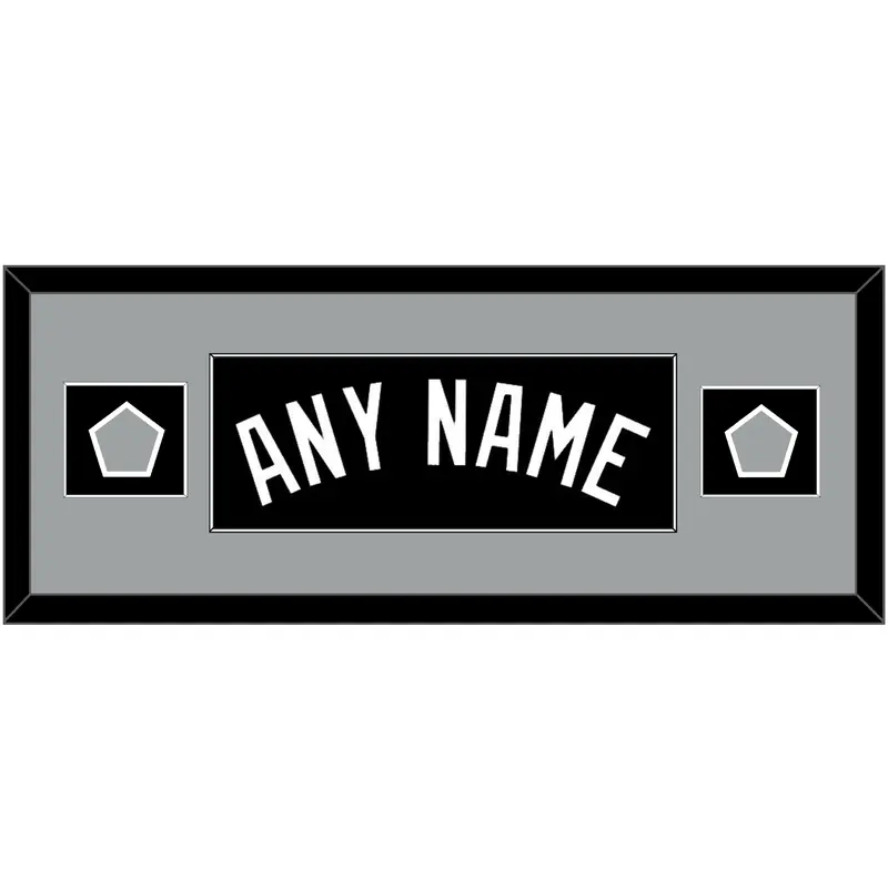 San Antonio Name With 2 Finals Patches - Road Black (2002-2017) - Single Mat 4