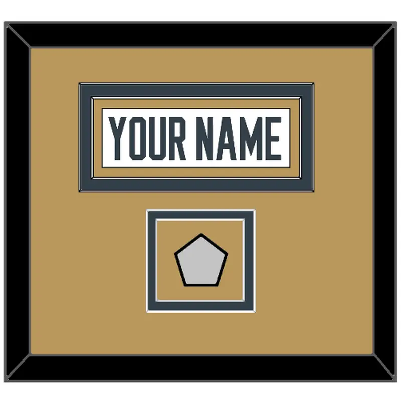 Vegas Nameplate & 2023 Stanley Cup Finals Patch - Road White - Double Mat 5