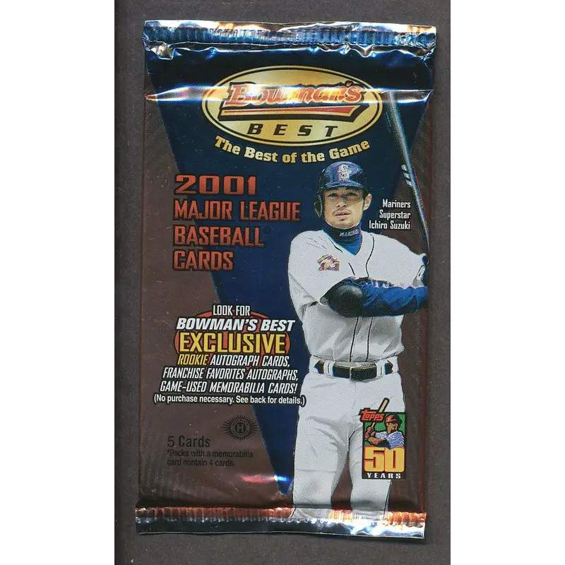 2001 Bowman's Best Baseball Unopened Pack (Hobby) (5)