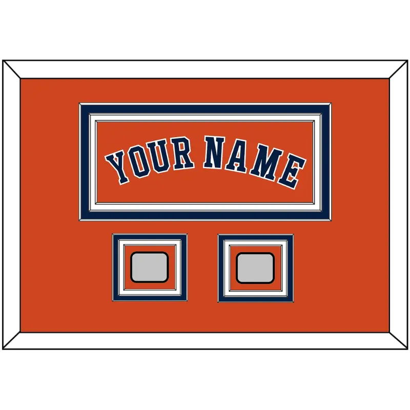 Houston Name & 2 World Series Jersey Patches - Alternate Orange - Triple Mat 3