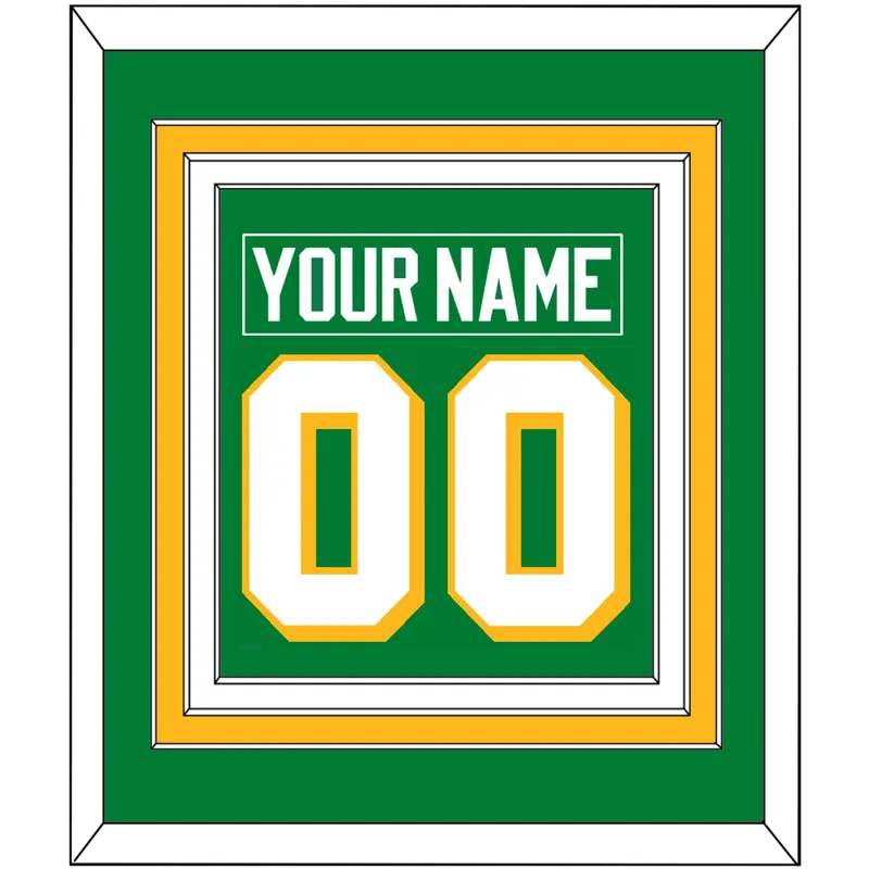 Minnesota Nameplate & Number (Back) Combined - Alternate Green - Triple Mat 2