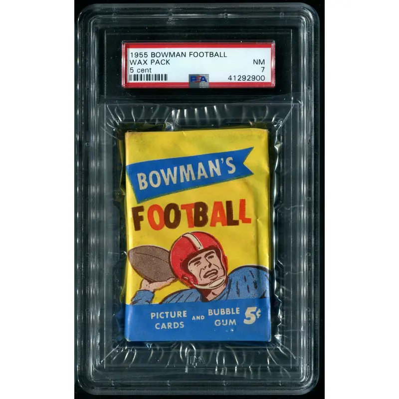 1955 Bowman Football Unopened 5 Cent Wax Pack PSA 7