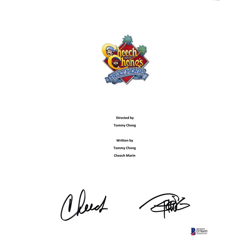 Cheech Marin & Tommy Chong Authentic Signed Next Movie Script Cover BAS #D78695