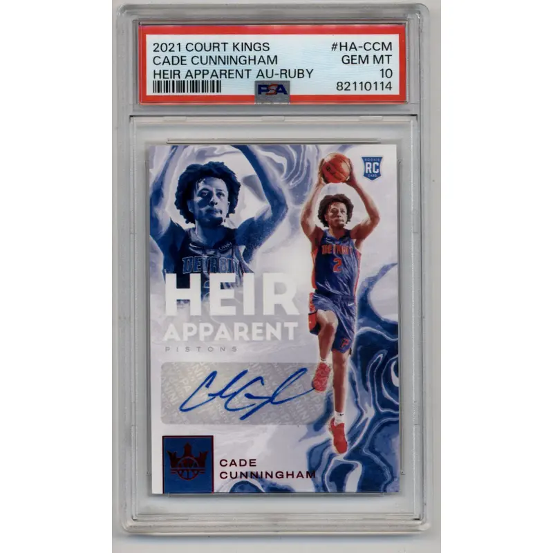 Cade Cunningham 2021-22 Court Kings Heir Apparent Auto Ruby 76/99 PSA 10 Gem Mint