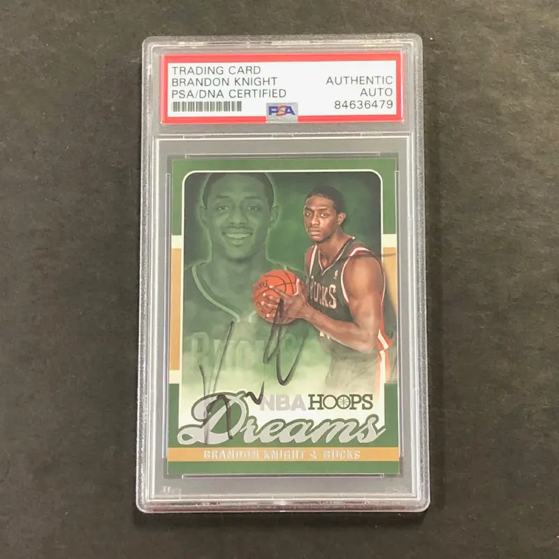 2013-14 Panini Prestige #126 Brandon Knight Signed Card AUTO PSA Slabbed Bucks