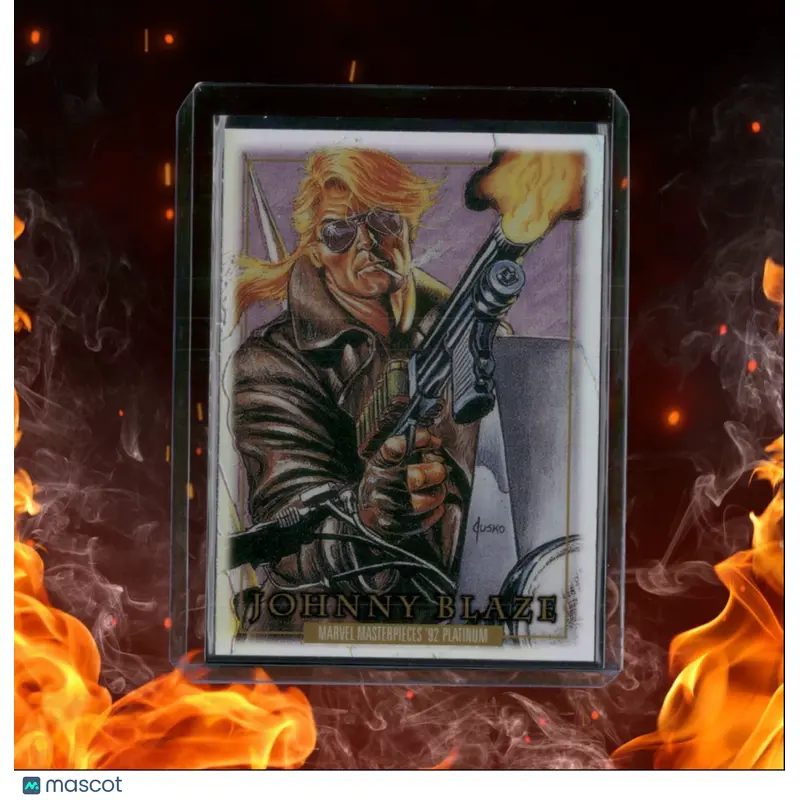 2024 Skybox Marvel Masterpieces '92 Platinum Johnny Blaze Rainbow #2