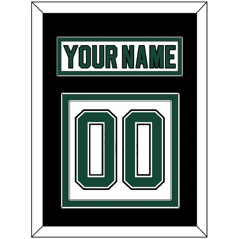 Dallas Nameplate & Number (Back) - Home White (1994-1999) - Double Mat 3