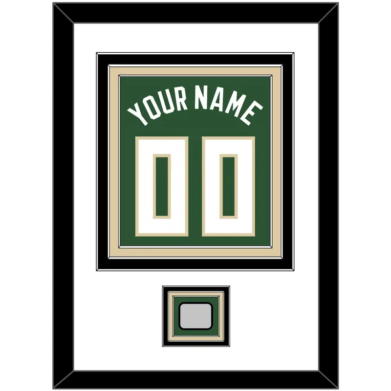 Milwaukee Name & Number With Finals Patch - Green Icon - Triple Mat 1