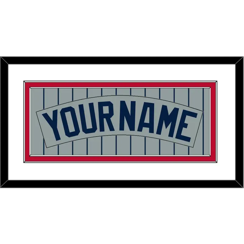 Minnesota Nameplate - Road Gray Pinstripes (1987-2009) - Double Mat 1