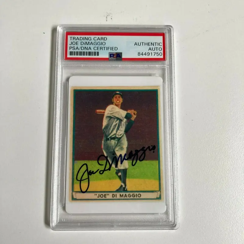 1941 Play Ball Joe Dimaggio Signed Autographed Porcelain Baseball Card PSA DNA