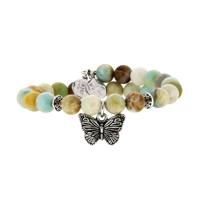 Butterfly & Amazonite Charm Wrap