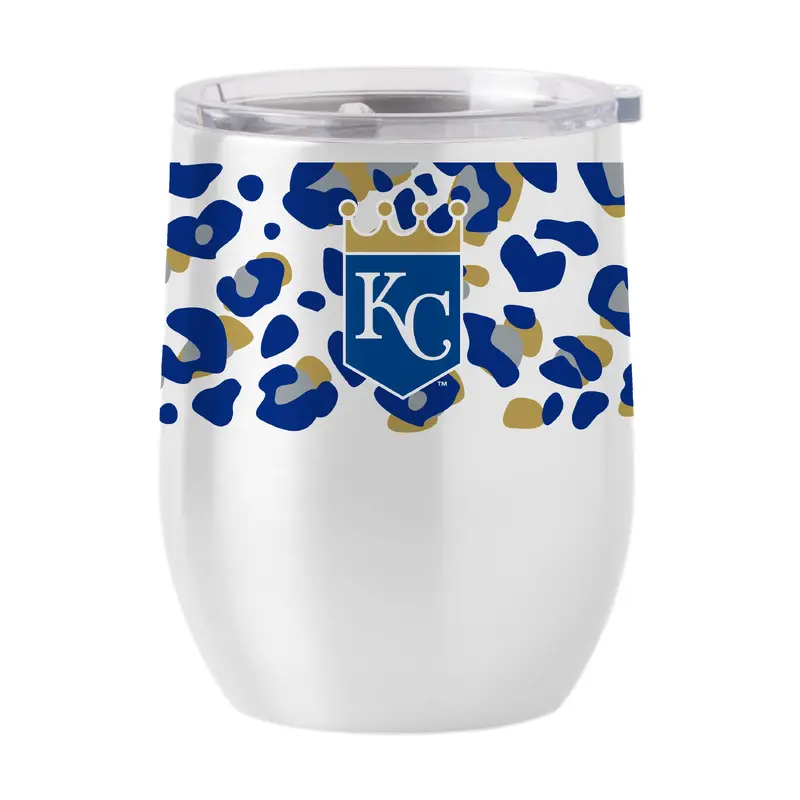Kansas City Royals 16oz Leopard Stainless Curved Beverage