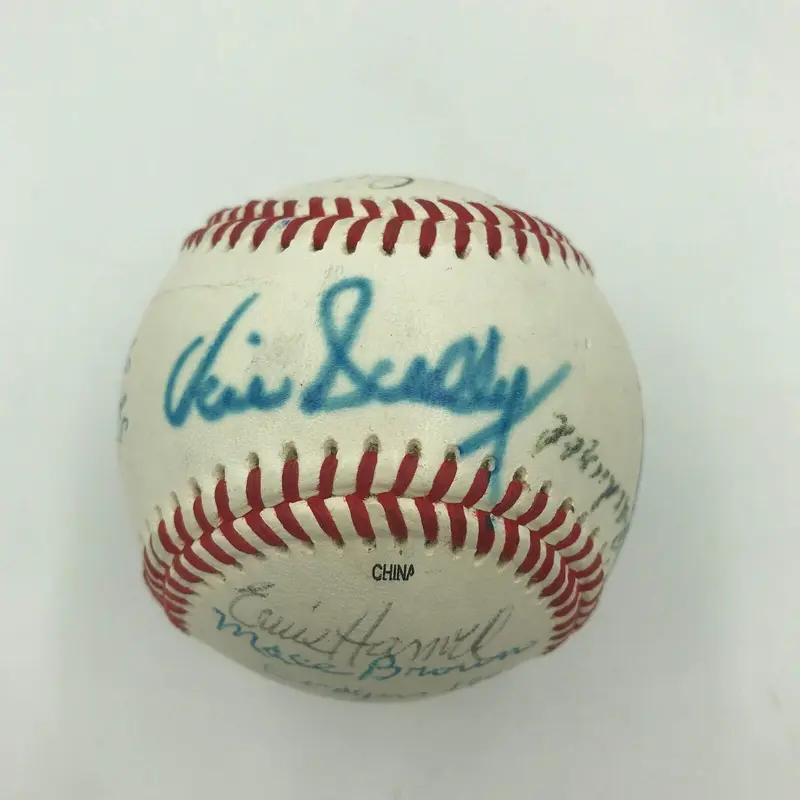 Vin Scully Ernie Harwell Sparky Anderson LA Dodgers Legends Signed Baseball JSA