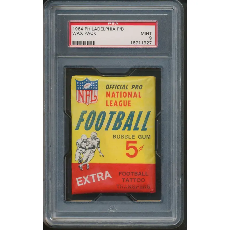 1964 Philadelphia Football Unopened Wax Pack PSA 9