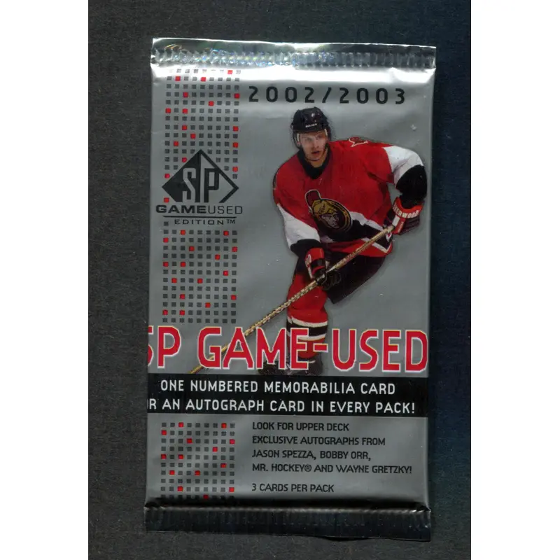 2002/03 Upper Deck SP Game Used Hockey Unopened Pack (3)