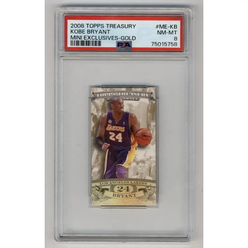 Kobe Bryant 2008-09 Topps Treasury Mini Exclusives Gold 03/10 PSA 8 Near Mint-Mint