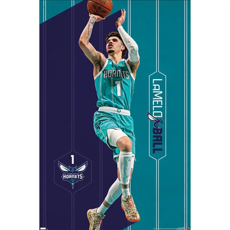 LaMelo Ball "Superstar" Charlotte Hornets NBA Action Wall Poster - Costacos 2023
