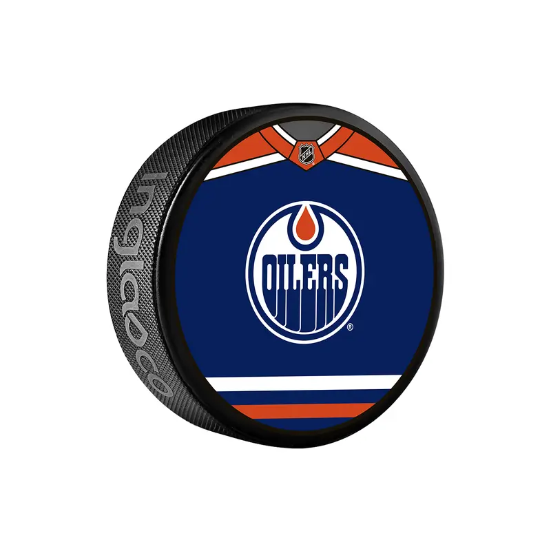 NHL Edmonton Oilers Jersey Design Souvenir Collector Hockey Puck