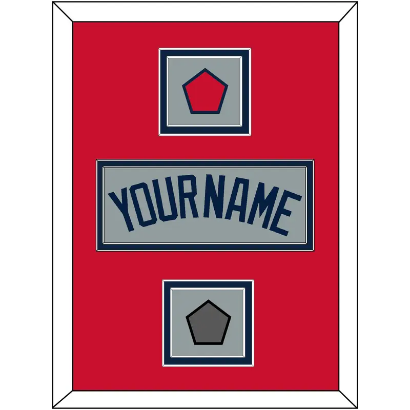 Boston Name, Logo Patch & World Series Jersey Patch - Road Gray (2009-2013) - Double Mat 2