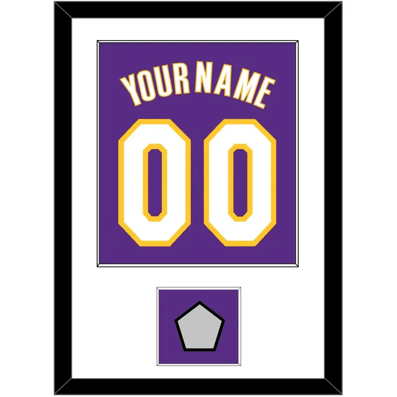 Los Angeles Name & Number With Finals Patch - Road Purple (1999-2004) - Single Mat 1