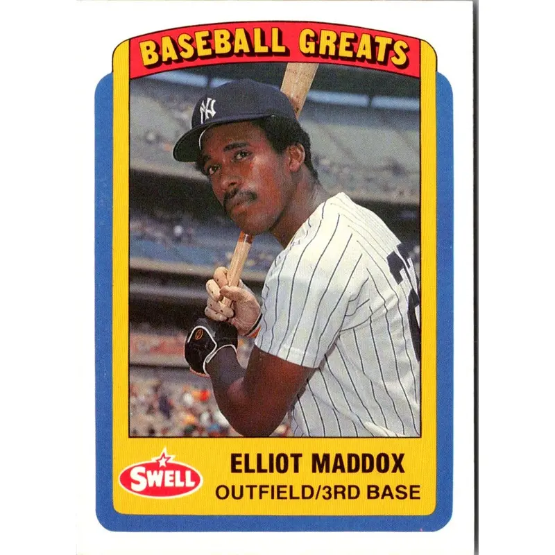 1990 Swell Baseball Greats Elliott Maddox #109