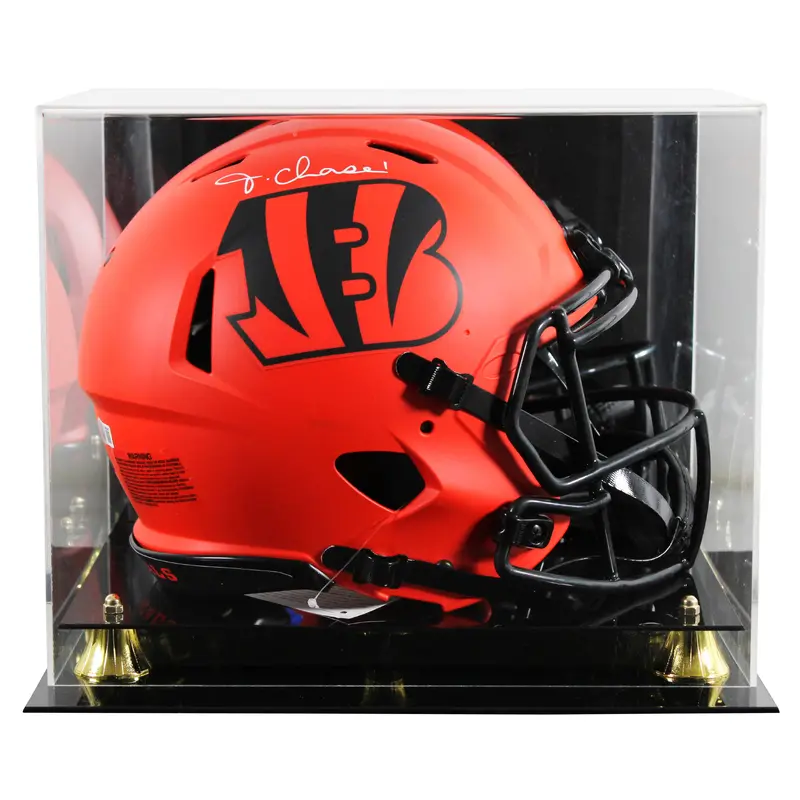 Bengals Ja'Marr Chase Signed Rave Full Size Speed Proline Helmet W/ Case BAS Wit