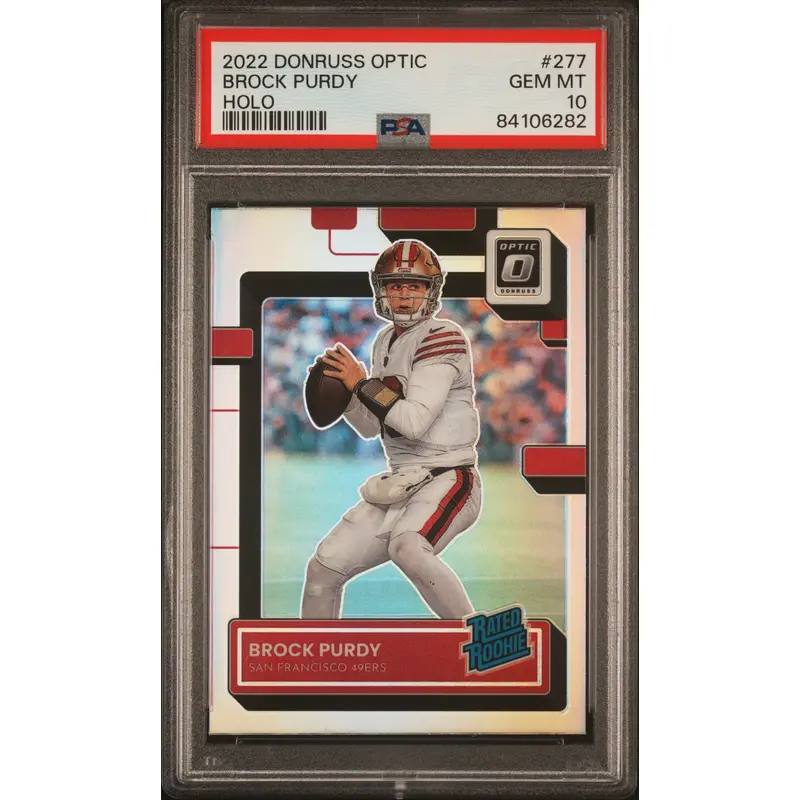 Brock Purdy 2022 Donruss Optic #277 Holo PSA 10 Gem Mint