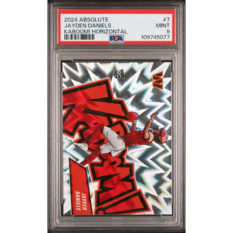 Jayden Daniels 2024 Panini Absolute Kaboom PSA 9 Mint