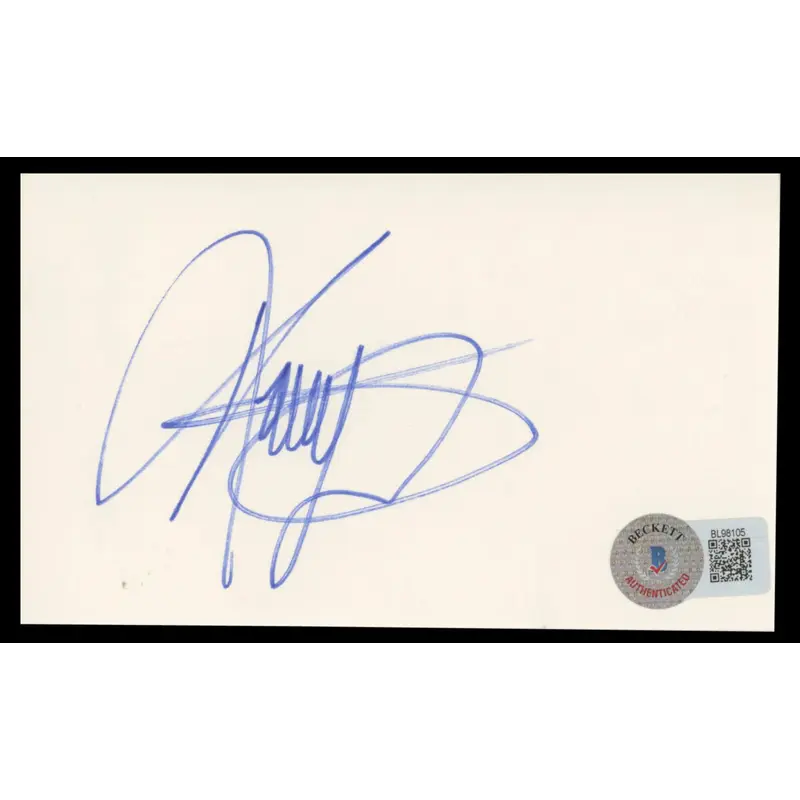 Kenny G. Authentic Signed 3x5 Index Card Autographed BAS #BL98105
