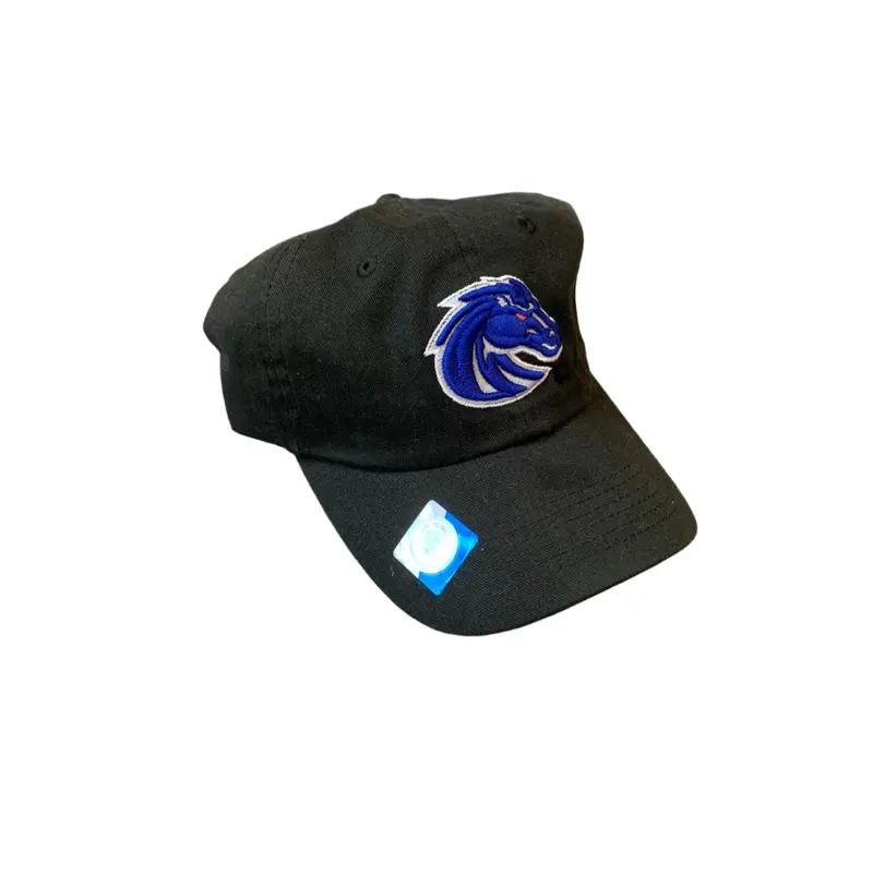 YOUTH Black Boise State Hat With Blue Bronco