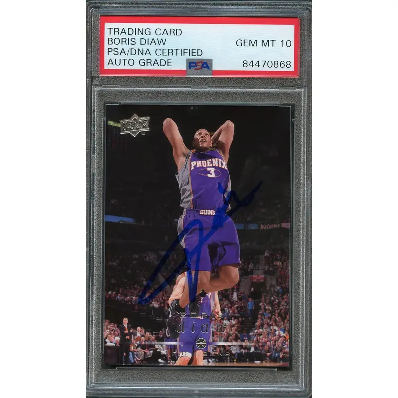 2008-09 Upper Deck First Edition #148 Boris Diaw Signed Card AUTO 10 PSA Slabbed Suns