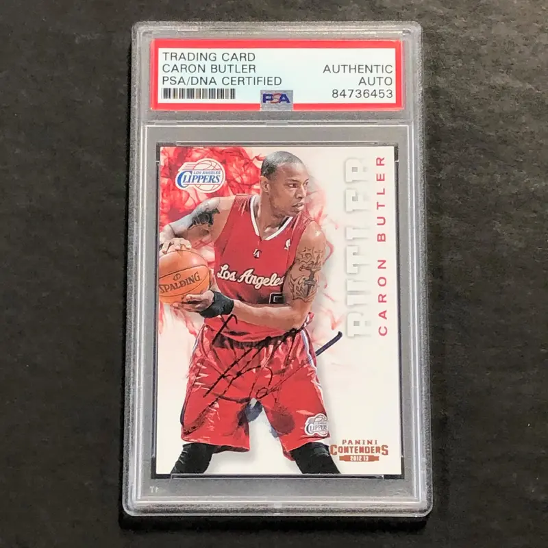 2012-13 Panini Contenders #171 Caron Butler Signed Card AUTO PSA Slabbed Clippers