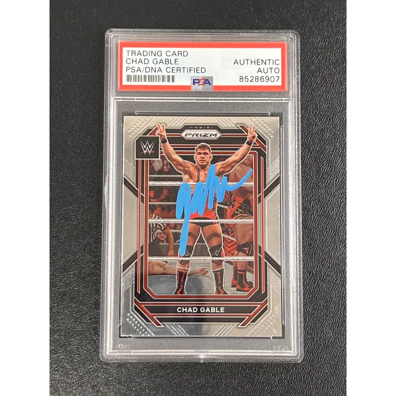 2023 Panini Prizm WWE #103 Chad Gable Signed Card PSA/DNA Slabbed AUTO Wrestler
