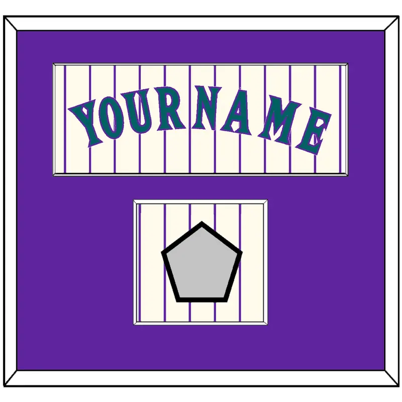 Arizona Name & World Series Patch - Home Off-White Pinstripes (2001-2006) - Single Mat 1