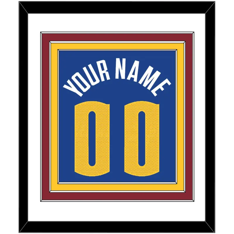 Denver Name & Number - Blue Statement (2018-2022) - Triple Mat 1