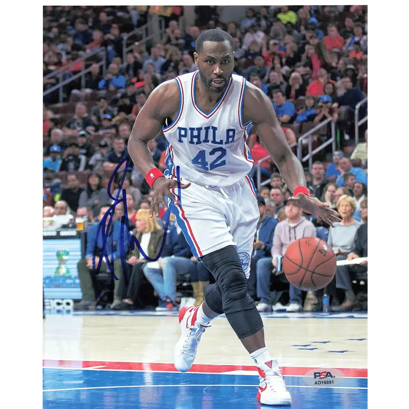 ELTON BRAND signed 8x10 photo PSA/DNA Philadelphia 76ers Autographed