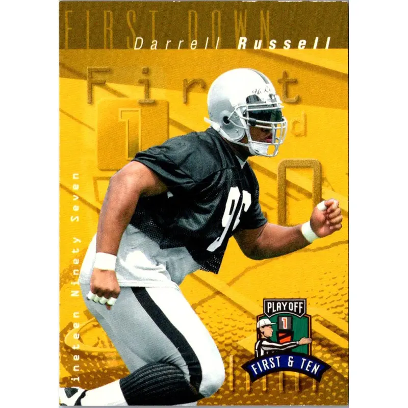 1997 Playoff First & Ten Darrell Russell #198 Rookie