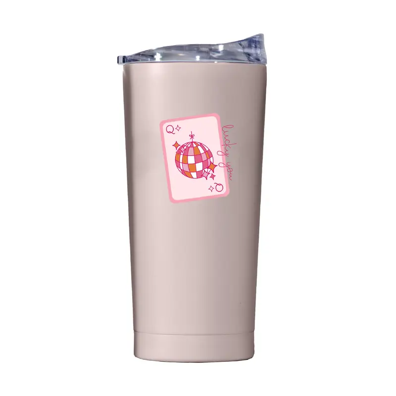Just A Girl 20oz Lucky You Card Powder Coat Tumbler